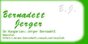 bernadett jerger business card